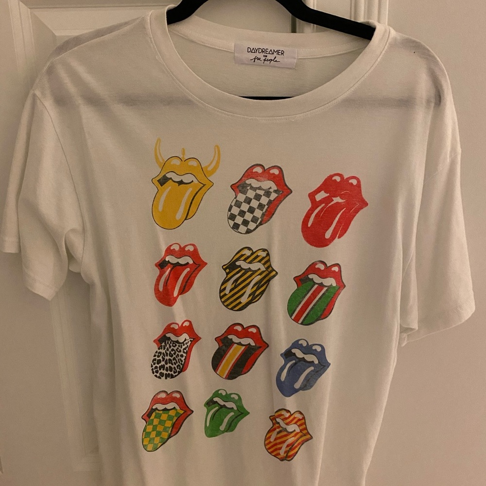 FREE PEOPLE ROLLING STONES BAND TEE! BARELY WORN!